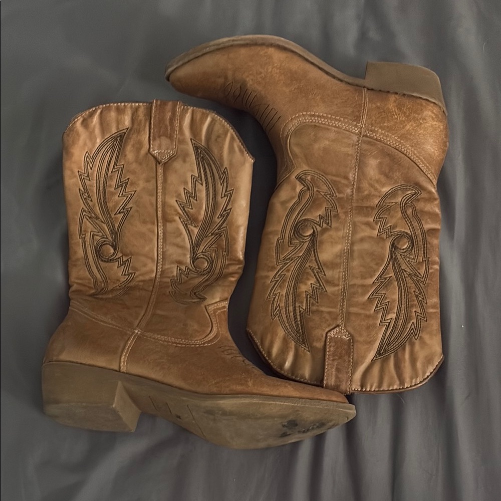 Coconuts Brown Western Cowboy Boots